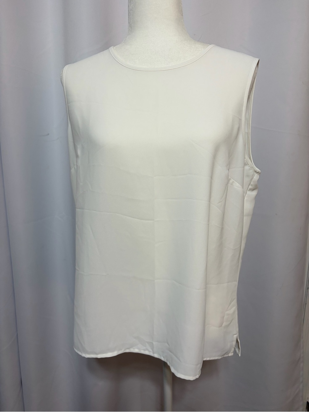 Kasper White Sleeveless Tank Top